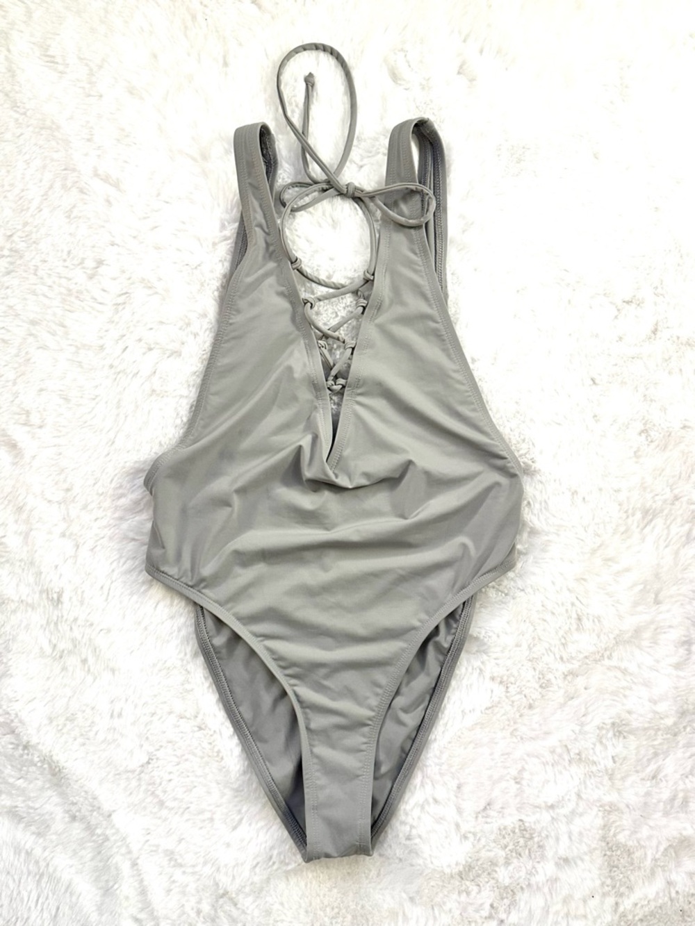 Dippin' Daisy's Light Gray One-Piece Swimsuit